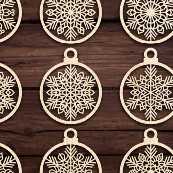 Intra απο ξύλο plywood 3mm-4mm πάχος Cut  Christmas Ball 16 Δίασταση 8x8 cm INTRAFABR-79430642 - Image 1