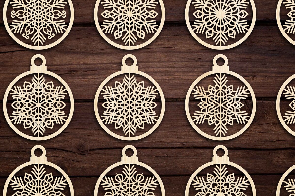 Intra απο ξύλο plywood 3mm-4mm πάχος Cut  Christmas Ball 16 Δίασταση 8x8 cm INTRAFABR-79430642