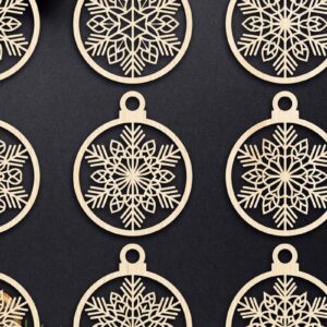 Intra απο ξύλο plywood 3mm-4mm πάχος Cut  Christmas Ball 17 Δίασταση 8x8 cm INTRAFABR-79430645