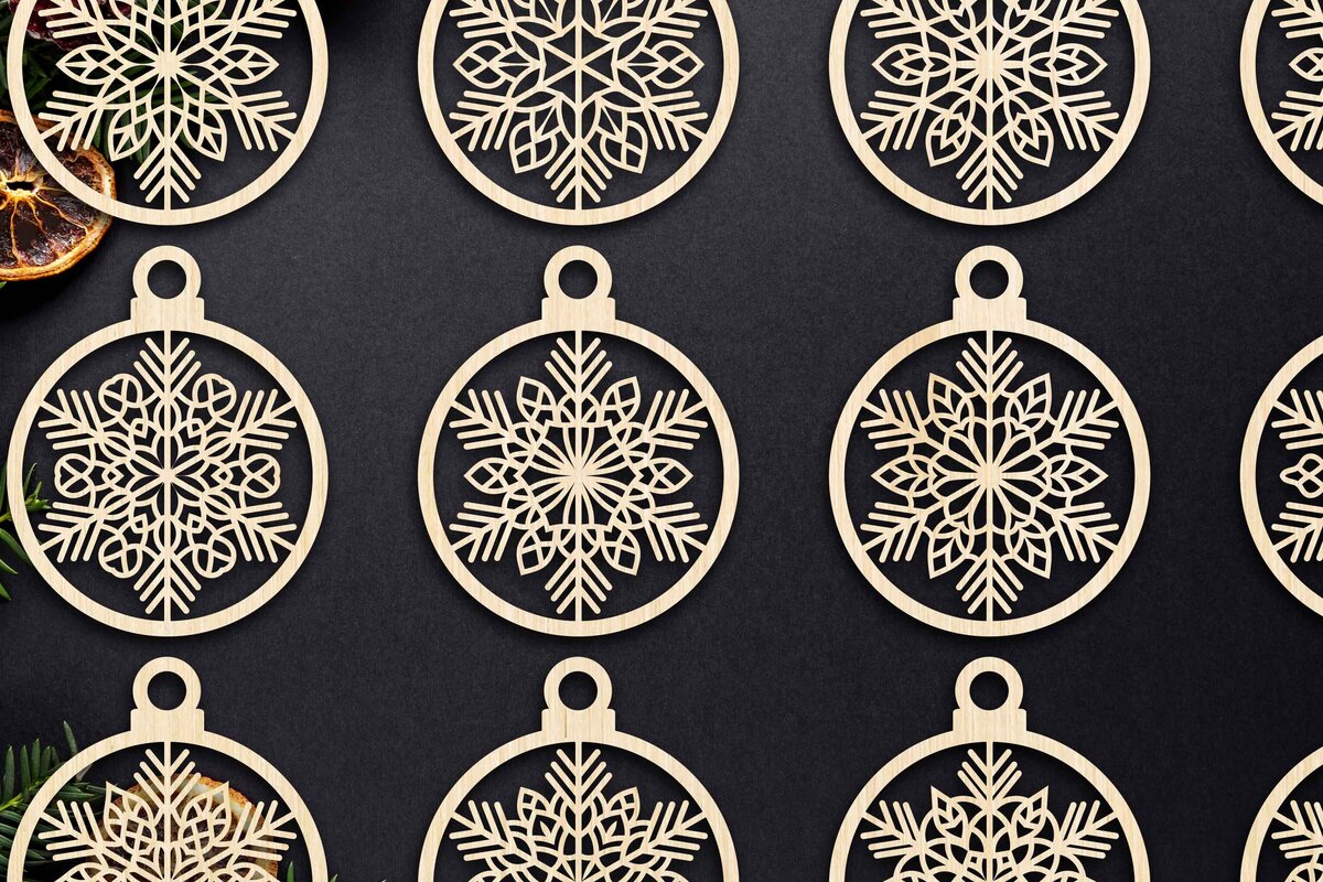 Intra απο ξύλο plywood 3mm-4mm πάχος Cut  Christmas Ball 17 Δίασταση 8x8 cm INTRAFABR-79430645