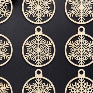 Intra απο ξύλο plywood 3mm-4mm πάχος Cut  Christmas Ball 21 Δίασταση 8x8 cm INTRAFABR-79430658