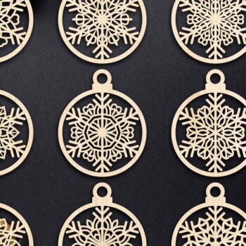 Intra απο ξύλο plywood 3mm-4mm πάχος Cut  Christmas Ball 21 Δίασταση 8x8 cm INTRAFABR-79430658 - Image 1