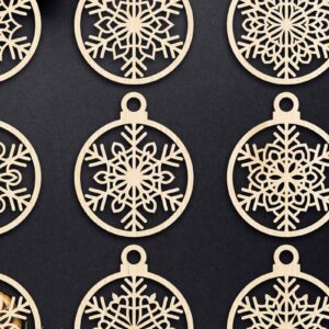 Intra απο ξύλο plywood 3mm-4mm πάχος Cut  Christmas Ball 24 Δίασταση 8x8 cm INTRAFABR-79437756