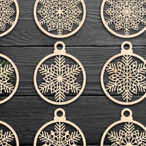 Intra απο ξύλο plywood 3mm-4mm πάχος Cut  Christmas Ball 25 Δίασταση 8x8 cm INTRAFABR-79437745