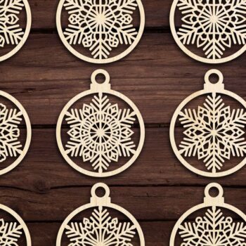 Intra απο ξύλο plywood 3mm-4mm πάχος Cut  Christmas Ball 26 Δίασταση 8x8 cm INTRAFABR-79437727 - Image 1