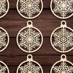 Intra απο ξύλο plywood 3mm-4mm πάχος Cut  Christmas Ball 27 Δίασταση 8x8 cm INTRAFABR-79437720