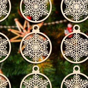 Intra απο ξύλο plywood 3mm-4mm πάχος Cut  Christmas Ball 27 Δίασταση 8x8 cm INTRAFABR-79437720 - Image 2