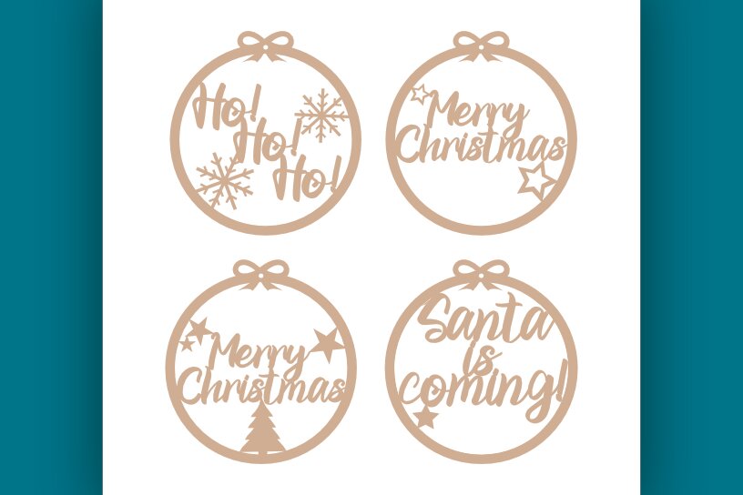 Intra απο ξύλο plywood 3mm-4mm πάχος Χριστουγεννιάτικη Μπάλα - Δίασταση 15x15 cm INTRAFABR-21363246