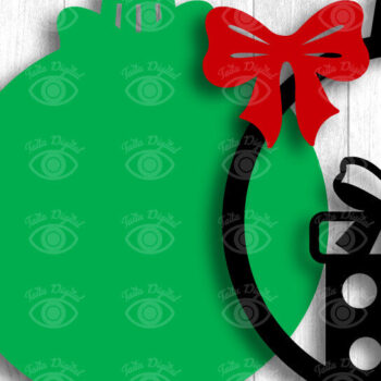 Intra απο ξύλο plywood 3mm-4mm πάχος Σχέδιο στολίδι Χριστουγεννιάτικη μπάλα Δίασταση 3x3 cm INTRAFABR-48039927 - Image 3