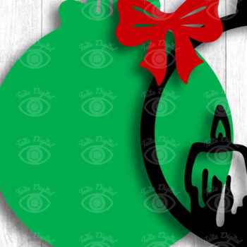 Intra απο ξύλο plywood 3mm-4mm πάχος Σχέδιο στολίδι Χριστουγεννιάτικη μπάλα Δίασταση 3x3 cm INTRAFABR-48039927 - Image 4