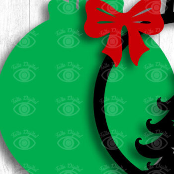 Intra απο ξύλο plywood 3mm-4mm πάχος Σχέδιο στολίδι Χριστουγεννιάτικη μπάλα Δίασταση 3x3 cm INTRAFABR-48039927 - Image 5