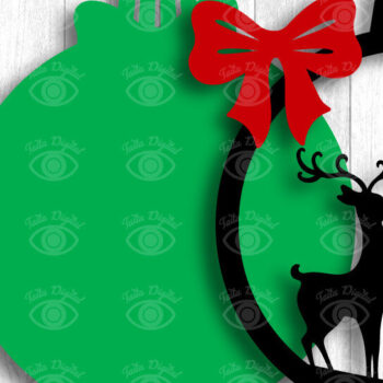 Intra απο ξύλο plywood 3mm-4mm πάχος Σχέδιο στολίδι Χριστουγεννιάτικη μπάλα Δίασταση 3x3 cm INTRAFABR-48039927 - Image 6