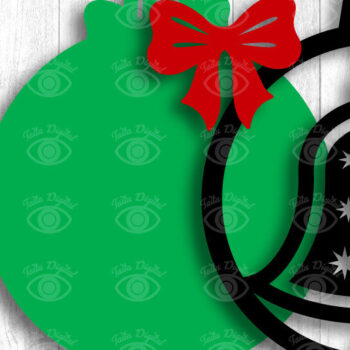 Intra απο ξύλο plywood 3mm-4mm πάχος Σχέδιο στολίδι Χριστουγεννιάτικη μπάλα Δίασταση 3x3 cm INTRAFABR-48039927 - Image 7