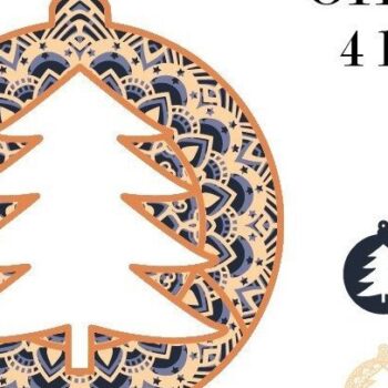 Intra απο ξύλο plywood 3mm-4mm πάχος Χριστουγεννιάτικο Δέντρο Μπάλας, Μάνταλα, Δίασταση 30x20 cm INTRAFABR-32168879 - Image 6