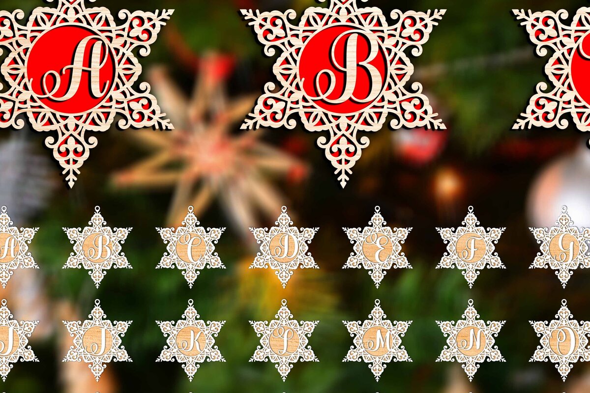 Intra απο ξύλο plywood 3mm-4mm πάχος Χριστουγεννιάτικες μπάλες διακοσμήσεις Alphabe Δίασταση 4x4 cm INTRAFABR-78494181