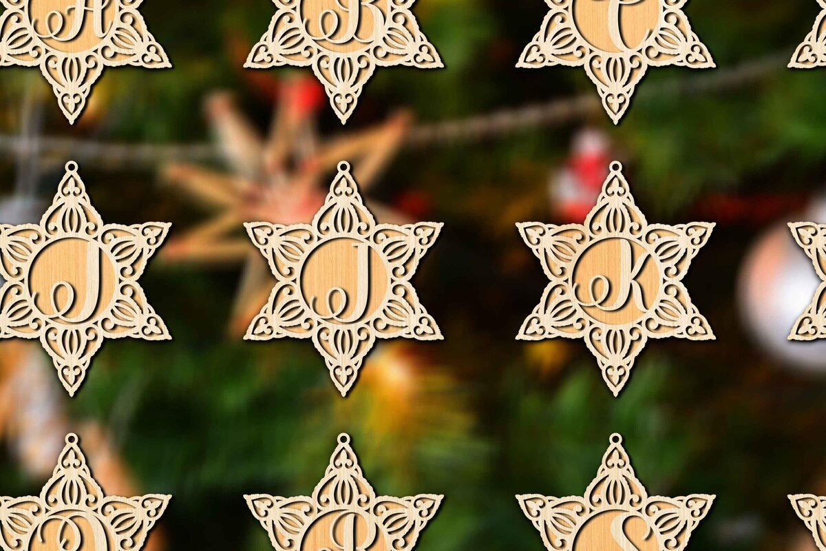 Intra απο ξύλο plywood 3mm-4mm πάχος Χριστουγεννιάτικες μπάλες διακοσμήσεις Alphabe Δίασταση 4x4 cm INTRAFABR-78495960