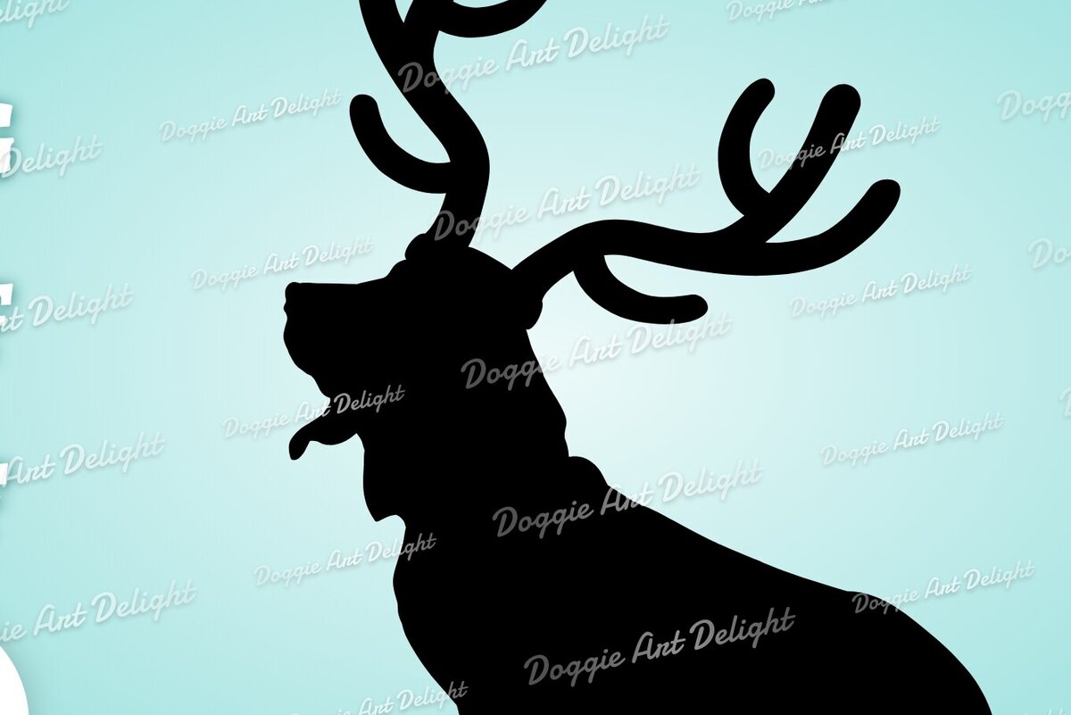 Intra απο ξύλο plywood 3mm-4mm πάχος Christmas Basset Hound Dog Τάρανδος Δίασταση 15x15 cm INTRAFABR-82728168