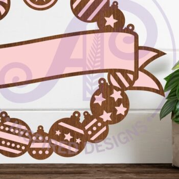 Intra απο ξύλο plywood 3mm-4mm πάχος Χριστουγεννιάτικο μπιχλιμπίδι Σήμα ονόματος Δίασταση 6x6 cm INTRAFABR-82946826 - Image 1