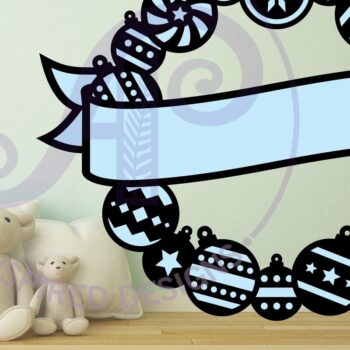 Intra απο ξύλο plywood 3mm-4mm πάχος Χριστουγεννιάτικο μπιχλιμπίδι Σήμα ονόματος Δίασταση 6x6 cm INTRAFABR-82946826 - Image 2