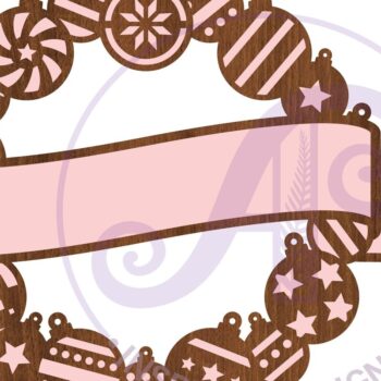 Intra απο ξύλο plywood 3mm-4mm πάχος Χριστουγεννιάτικο μπιχλιμπίδι Σήμα ονόματος Δίασταση 6x6 cm INTRAFABR-82946826 - Image 3