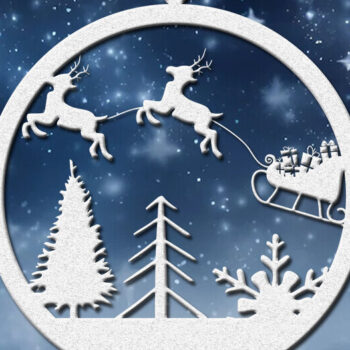 Intra απο ξύλο plywood 3mm-4mm πάχος Χριστουγεννιάτικο μπιχλιμπίδι Design Δίασταση 20x30 cm INTRAFABR-86061222 - Image 1