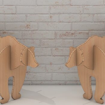 Intra απο ξύλο plywood 3mm-4mm πάχος Christmas Bear Puzzle Wood Polar Bear Δίασταση 15x15 cm INTRAFABR-40155562 - Image 2