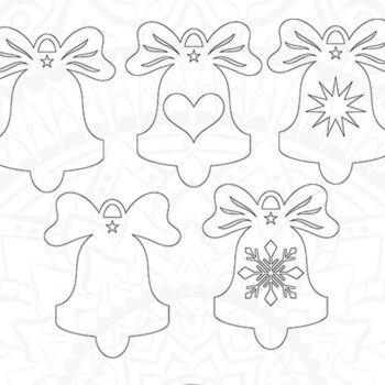 Intra απο ξύλο plywood 3mm-4mm πάχος Χριστουγεννιάτικο κουδούνι Δίασταση 15x15 cm INTRAFABR-9980801 - Image 5