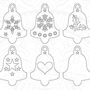 Intra απο ξύλο plywood 3mm-4mm πάχος Χριστουγεννιάτικο κουδούνι Δίασταση 15x15 cm INTRAFABR-9980459 - Image 3