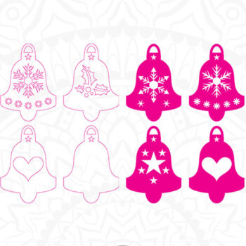 Intra απο ξύλο plywood 3mm-4mm πάχος Χριστουγεννιάτικο κουδούνι Δίασταση 15x15 cm INTRAFABR-9980459 - Image 4