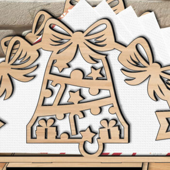 Intra απο ξύλο plywood 3mm-4mm πάχος Χριστουγεννιάτικη θήκη χαρτοπετσέτας κορδέλας αστεριού Δίασταση 15x15 cm INTRAFABR-109098353 - Image 2