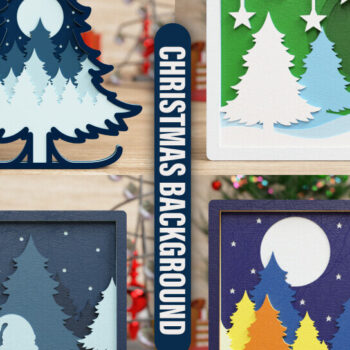 Intra απο ξύλο plywood 3mm-4mm πάχος Christmas BG 3D Cut File | ΔΕΜΑ | Δίασταση 40x40 cm INTRAFABR-77190466 - Image 1