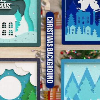 Intra απο ξύλο plywood 3mm-4mm πάχος Christmas BG 3D Cut File | ΔΕΜΑ | Δίασταση 40x40 cm INTRAFABR-77190750 - Image 1