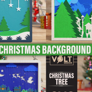 Intra απο ξύλο plywood 3mm-4mm πάχος Christmas BG 3D Cut File | ΔΕΜΑ | Δίασταση 40x40 cm INTRAFABR-77190351 - Image 1