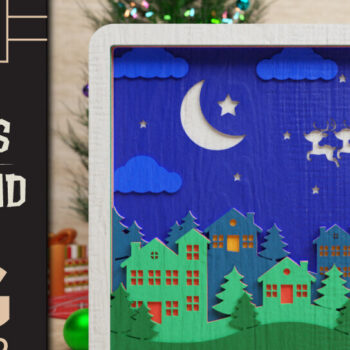 Intra απο ξύλο plywood 3mm-4mm πάχος Christmas BG 3D Cut File | ΔΕΜΑ | Δίασταση 40x40 cm INTRAFABR-77190351 - Image 2