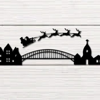 Intra απο ξύλο plywood 3mm-4mm πάχος Christmas Big Village Design Δίασταση 15x15 cm INTRAFABR-35630833 - Image 1