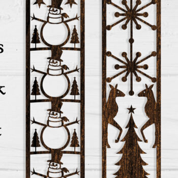 Intra απο ξύλο plywood 3mm-4mm πάχος Christmas Bookmark Cut  Δίασταση 15x15 cm INTRAFABR-106997483 - Image 1