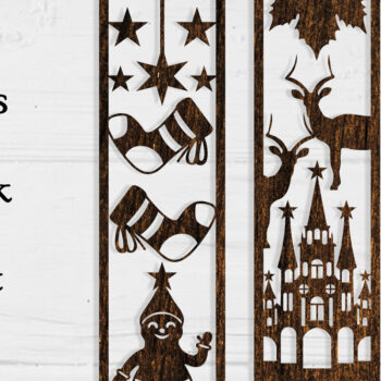 Intra απο ξύλο plywood 3mm-4mm πάχος Christmas Bookmark Cut  Δίασταση 15x15 cm INTRAFABR-106997491 - Image 1