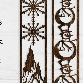 Intra απο ξύλο plywood 3mm-4mm πάχος Christmas Bookmark Cut  Δίασταση 15x15 cm INTRAFABR-106997494 - Image 1