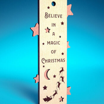 Intra απο ξύλο plywood 3mm-4mm πάχος Χριστουγεννιάτικο σελιδοδείκτη | Βιβλίο Δίασταση 15x15 cm INTRAFABR-71697882 - Image 1