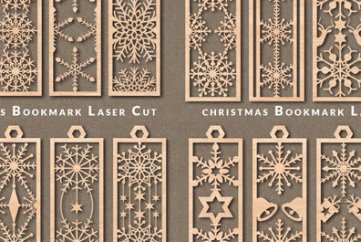 Intra απο ξύλο plywood 3mm-4mm πάχος Christmas Bookmark Cut  Δίασταση 15x15 cm INTRAFABR-81924045