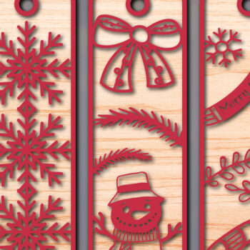 Intra απο ξύλο plywood 3mm-4mm πάχος Χριστουγεννιάτικο σελιδοδείκτη Cut File Δίασταση 25x25 cm INTRAFABR-51807516 - Image 1