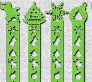 Intra απο ξύλο plywood 3mm-4mm πάχος Χριστουγεννιάτικα πρότυπα σελιδοδεικτών Δίασταση 15x15 cm INTRAFABR-32100086