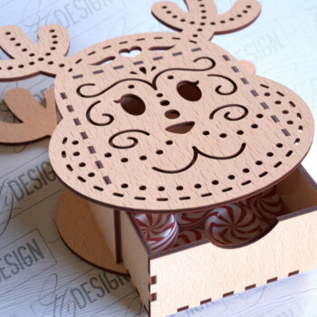 Intra απο ξύλο plywood 3mm-4mm πάχος Χριστουγεννιάτικο κουτί | CNC Δίασταση 15x15 cm INTRAFABR-86168292 - Image 11