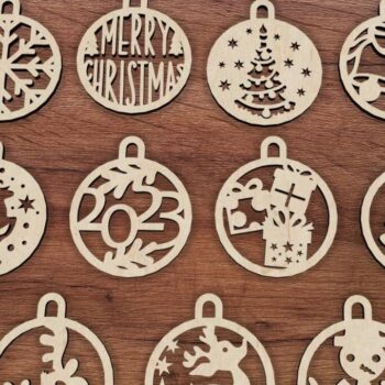 Intra απο ξύλο plywood 3mm-4mm πάχος Χριστουγεννιάτικο κουτί με λέιζερ Δίασταση 15x15 cm INTRAFABR-48285698 - Image 2