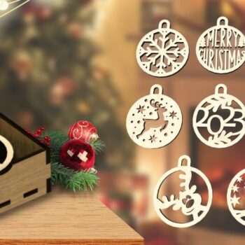 Intra απο ξύλο plywood 3mm-4mm πάχος Χριστουγεννιάτικο κουτί με λέιζερ Δίασταση 15x15 cm INTRAFABR-48285698 - Image 3