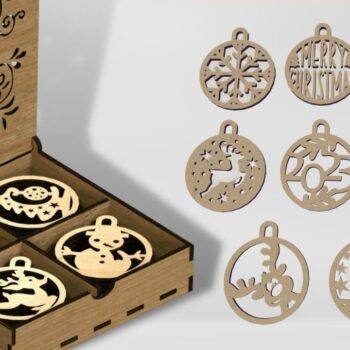 Intra απο ξύλο plywood 3mm-4mm πάχος Χριστουγεννιάτικο κουτί με λέιζερ Δίασταση 15x15 cm INTRAFABR-48285698 - Image 5