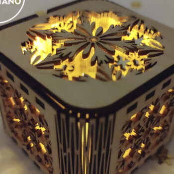 Intra απο ξύλο plywood 3mm-4mm πάχος Χριστουγεννιάτικο κουτί, πολυστρωματική διακόσμηση σπιτιού Δίασταση 15x15 cm INTRAFABR-83650461 - Image 7