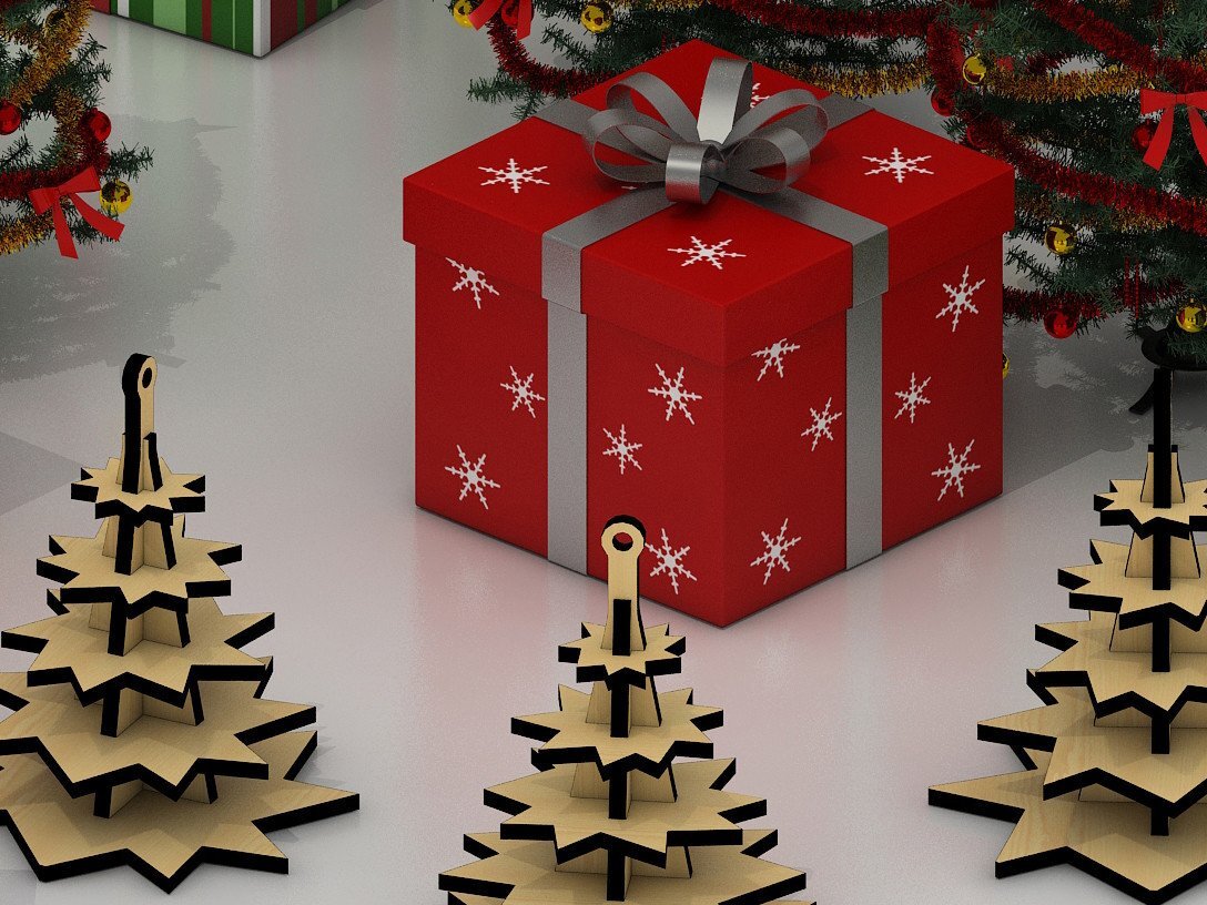 Intra απο ξύλο plywood 3mm-4mm πάχος Πρότυπο κοπής με χριστουγεννιάτικο με λέιζερ Δίασταση 30x20 cm INTRAFABR-42337734