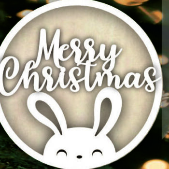 Intra απο ξύλο plywood 3mm-4mm πάχος Χριστουγεννιάτικο λαγουδάκι Παιχνίδι με λέιζερ Δίασταση 8x8 cm INTRAFABR-107023684 - Image 2