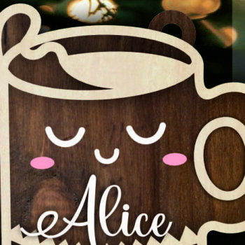 Intra απο ξύλο plywood 3mm-4mm πάχος Χριστουγεννιάτικο Κύπελλο Κακάο με λέιζερ Δίασταση 15x15 cm INTRAFABR-103518183 - Image 3